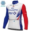Maglia 2022 Groupama FDJ Manica Lunga Winter Invernale Bianco Blu Maglia 2022 Groupama FDJ Manica Lunga Winter Invernale Bianco Blu